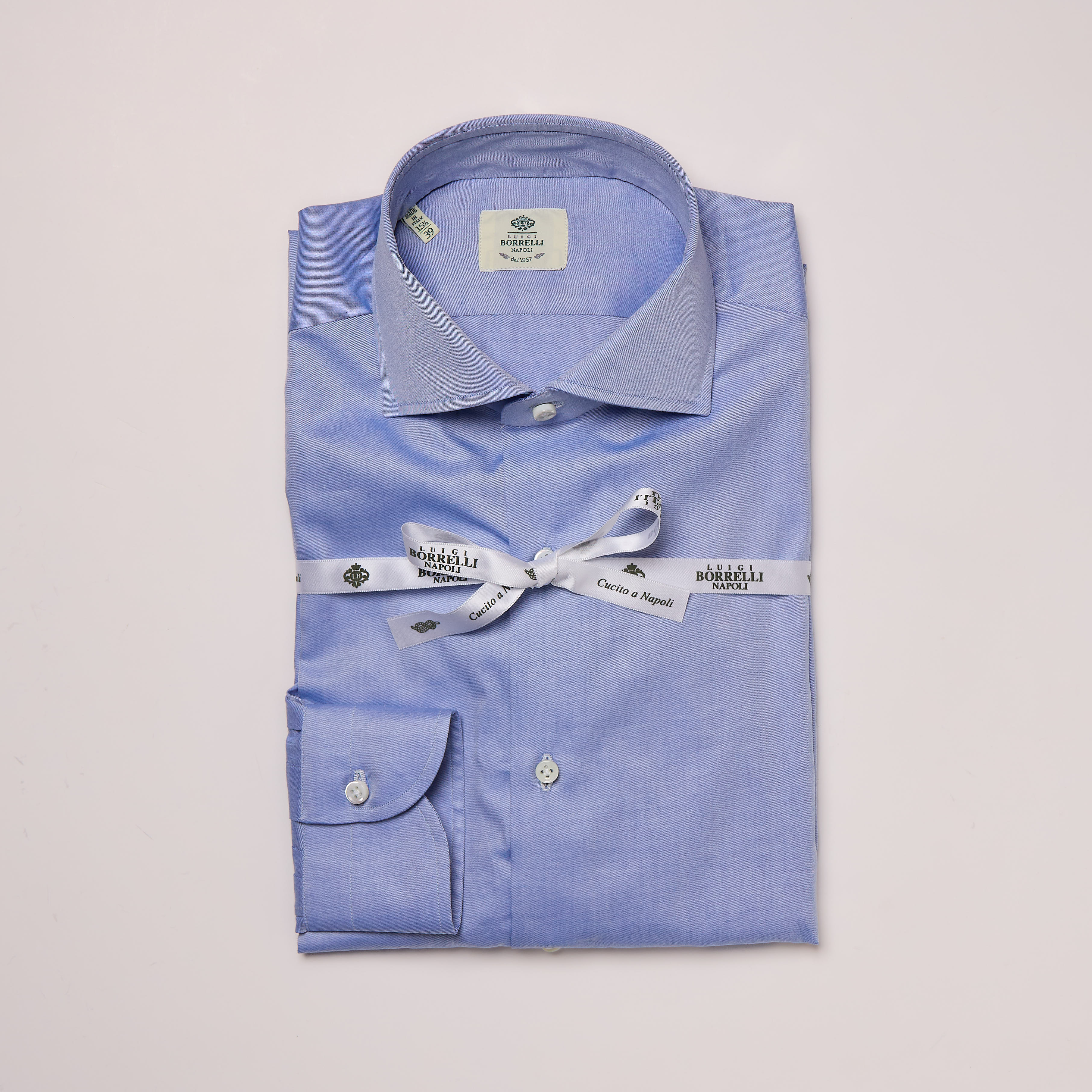 TWILL SHIRT - LIGHT BLUE - LUIGI BORRELLI - NAPOLI - Luigi
